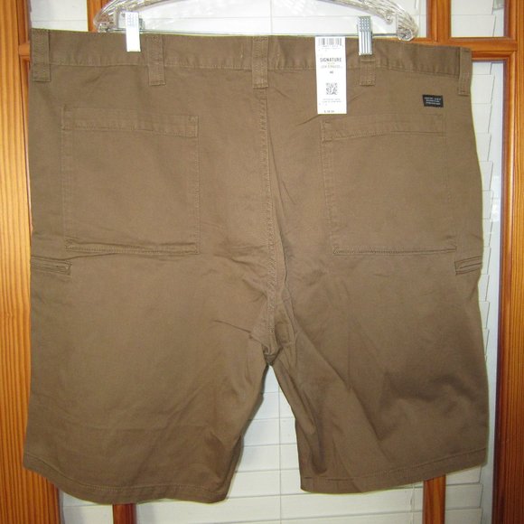 Signature by Levi's Utility 10.5" Shorts Men's Brown NEW 100% Cotton - Picture 2 of 5